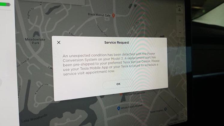 Тепер електромобілі Tesla самі роблять діагностику та замовляють собі запчастини