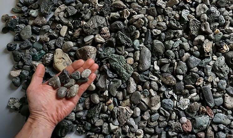 Новий вид пластикових відходів маскується під звичайні камінці