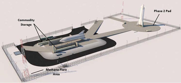 Макет «Фази 2» стартового майданчика Starship Макет «Фази 2» стартового майданчика Starship