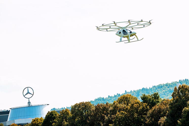 Volocopter протестував аеротаксі в міських умовах Volocopter протестував аеротаксі в міських умовах