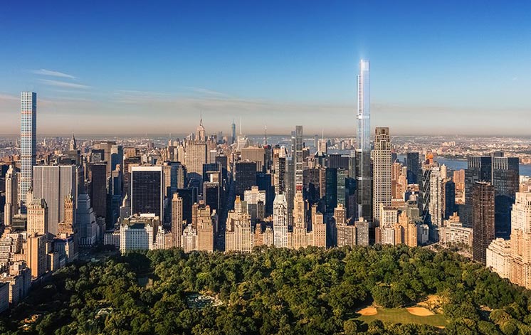 Найвищий житловий хмарочос Central Park Tower будується в Нью-Йорку Найвищий житловий хмарочос Central Park Tower будується в Нью-Йорку