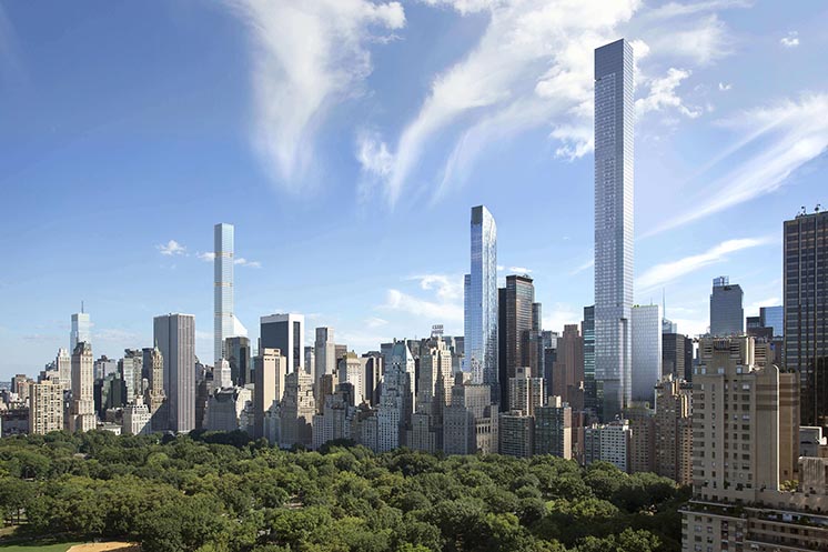 Найвищий житловий хмарочос Central Park Tower будується в Нью-Йорку Найвищий житловий хмарочос Central Park Tower будується в Нью-Йорку