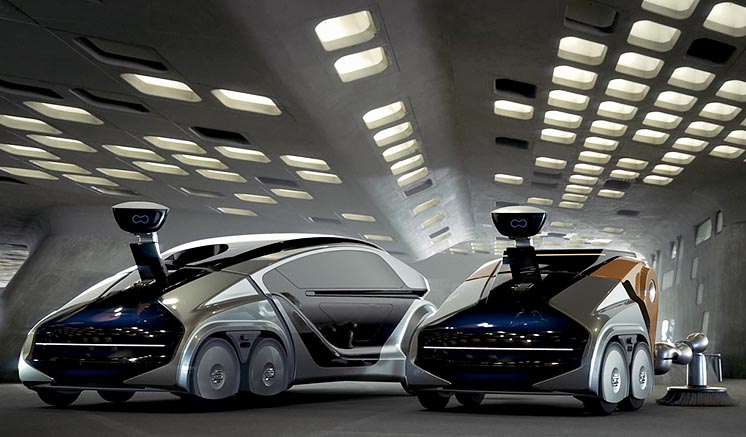 На Франкфуртському автосалоні показали Citybot - універсальний робомобіль з висувною головою, яка ще й говорить