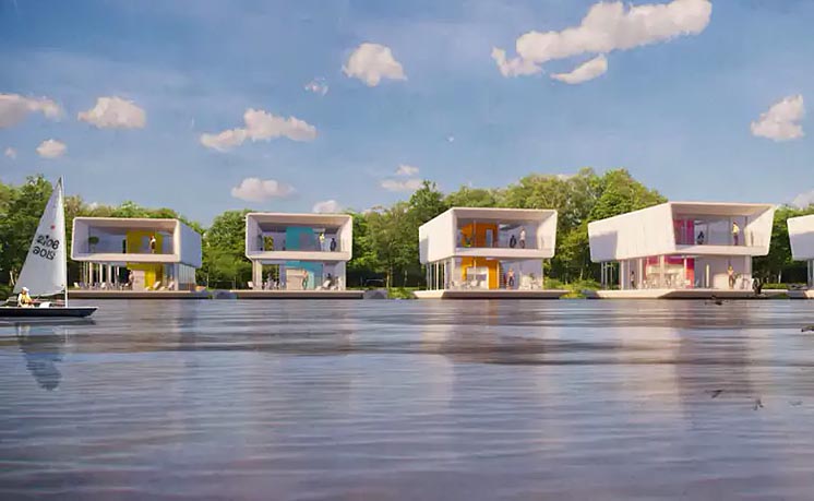 Нові плавучі екобудинки здатні пережити зміни клімату і будуть повністю енергонезалежними